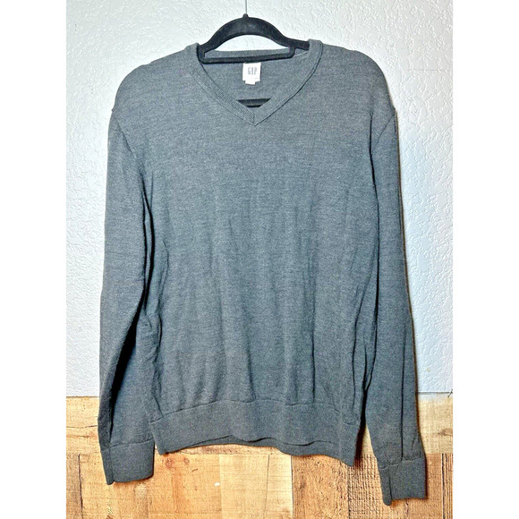 Gap 100% Extra Fine Merino Wool Sweater Mens Sz L Preppy Quiet Luxury Old Money - Picture 1 of 9